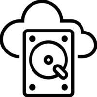 Cloud icon symbol vector image. Illustration of the hosting storage design image