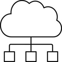 Cloud icon symbol vector image. Illustration of the hosting storage design image