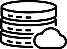 Cloud icon symbol vector image. Illustration of the hosting storage design image