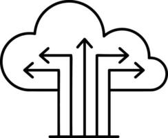 Cloud icon symbol vector image. Illustration of the hosting storage design image