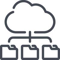 Cloud icon symbol vector image. Illustration of the hosting storage design image