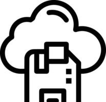 Cloud icon symbol vector image. Illustration of the hosting storage design image