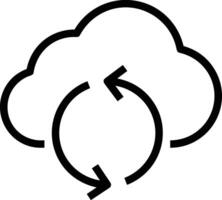 Cloud icon symbol vector image. Illustration of the hosting storage design image