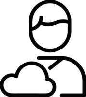 Cloud icon symbol vector image. Illustration of the hosting storage design image