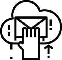 Cloud icon symbol vector image. Illustration of the hosting storage design image