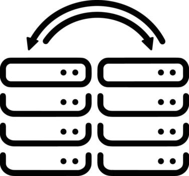 Cloud icon symbol vector image. Illustration of the hosting storage design image