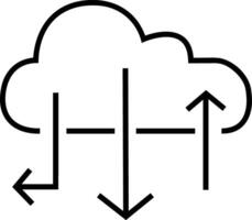 Cloud icon symbol vector image. Illustration of the hosting storage design image