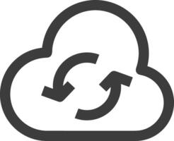 Cloud icon symbol vector image. Illustration of the hosting storage design image