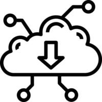 Cloud icon symbol vector image. Illustration of the hosting storage design image