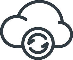 Cloud icon symbol vector image. Illustration of the hosting storage design image