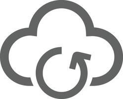 Cloud icon symbol vector image. Illustration of the hosting storage design image