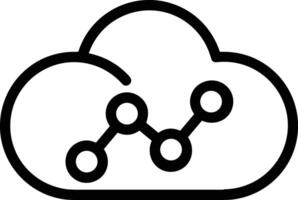 Cloud icon symbol vector image. Illustration of the hosting storage design image