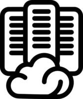 Cloud icon symbol vector image. Illustration of the hosting storage design image