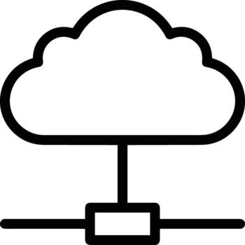 Cloud icon symbol vector image. Illustration of the hosting storage design image