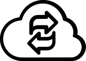 Cloud icon symbol vector image. Illustration of the hosting storage design image