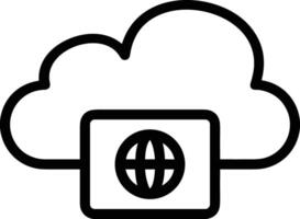 Cloud icon symbol vector image. Illustration of the hosting storage design image