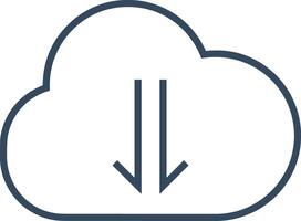 Cloud icon symbol vector image. Illustration of the hosting storage design image