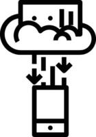 nube icono símbolo vector imagen. ilustración de el hospedaje almacenamiento diseño imagen