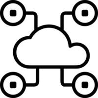 Cloud icon symbol vector image. Illustration of the hosting storage design image