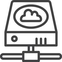 Cloud icon symbol vector image. Illustration of the hosting storage design image