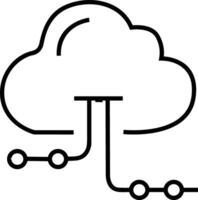 Cloud icon symbol vector image. Illustration of the hosting storage design image