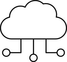 Cloud icon symbol vector image. Illustration of the hosting storage design image