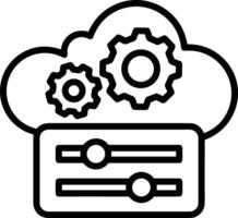 Cloud icon symbol vector image. Illustration of the hosting storage design image