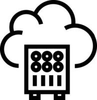 Cloud icon symbol vector image. Illustration of the hosting storage design image