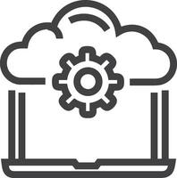 Cloud icon symbol vector image. Illustration of the hosting storage design image