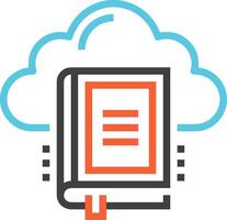 Cloud icon symbol vector image. Illustration of the hosting storage design image