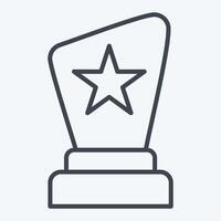 Icon Award. related to Entertainment symbol. line style. simple design illustration vector