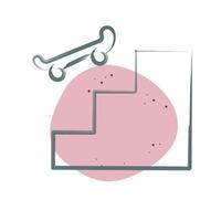 Icon Steps. related to Skating symbol. Color Spot Style. simple design illustration vector