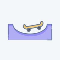 Icon Ramp. related to Skating symbol. doodle style. simple design illustration vector