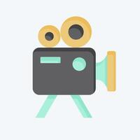 Icon Movie Camera. related to Entertainment symbol. flat style. simple design illustration vector