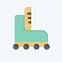 Icon Roller Skate. related to Skating symbol. flat style. simple design illustration vector