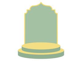 Podium Frame Eid Al Fitr Background vector