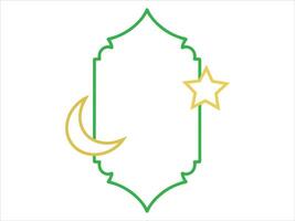 Islamic Star Moon Frame Background vector