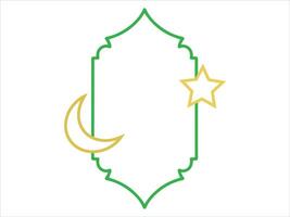 Islamic Star Moon Frame Background vector