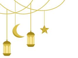 Islamic Lantern Frame Background Illustration vector