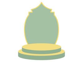 Podium Frame Ramadhan Mubarak Background vector