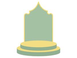 Podium Frame Ramadhan Mubarak Background vector