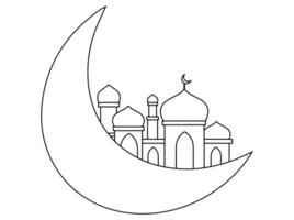 mano dibujado islámico Ramadán Mubarak antecedentes vector