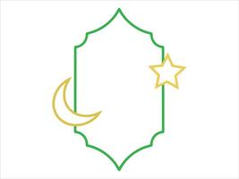 Islamic Star Moon Frame Background vector