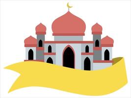 mezquita Ramadán marco antecedentes ilustración vector