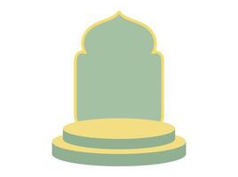 Islamic Empty Podium Stage Background vector