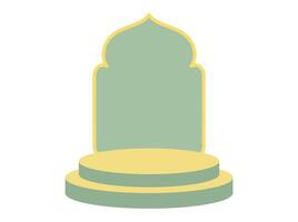 Islamic Empty Podium Stage Background vector