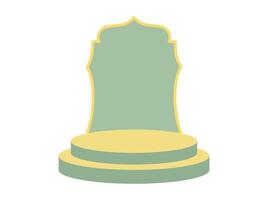 Islamic Empty Podium Stage Background vector