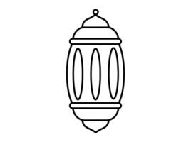 Ramadhan Kareem Lantern Line Art vector