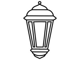 Hand Drawn Eid Al Fitr Lantern vector