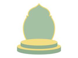 Podium Frame Eid Al Fitr Background vector